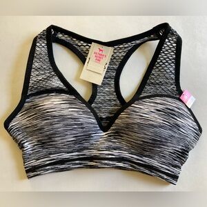 Victoria’s Secret PINK Push Up Bra Black/White/Gray Size S NWT